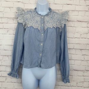 H&M blouse top size 0